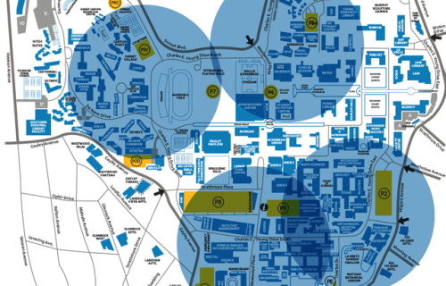a map of where ucla air quality sensors are located on our campus