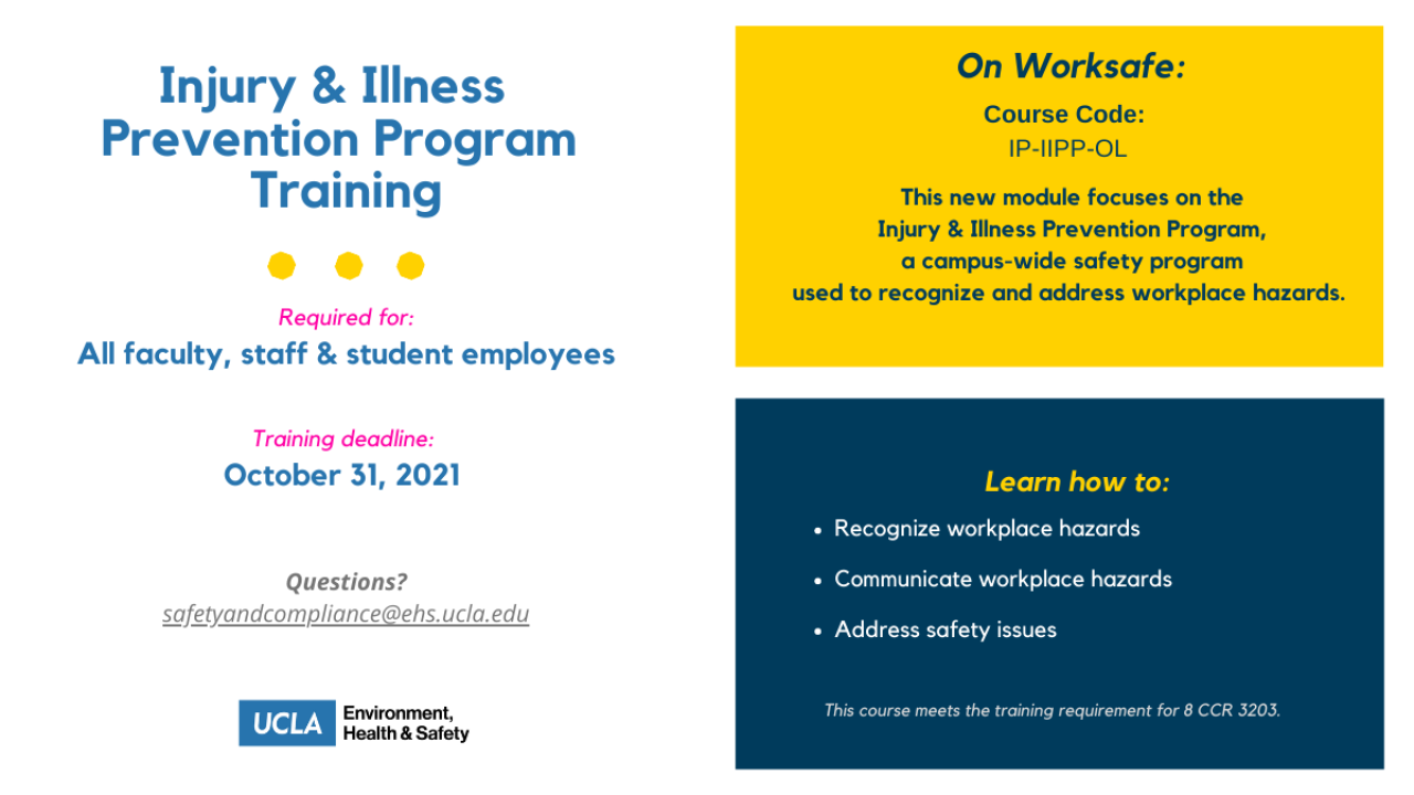 IIPP Training Advertisement