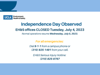 Graphic describing the Observance of Independence Day and the closure of offices for that duration.